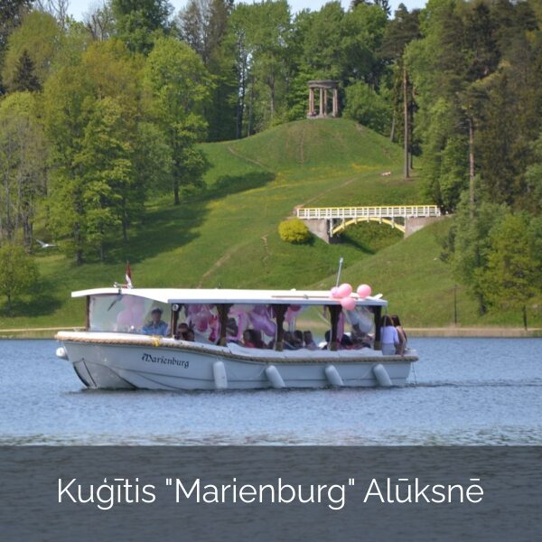 Audiogids 4 valodās. Audiofaili tiek atskaņoti brauciena laikā pa Alūksnes ezeru.