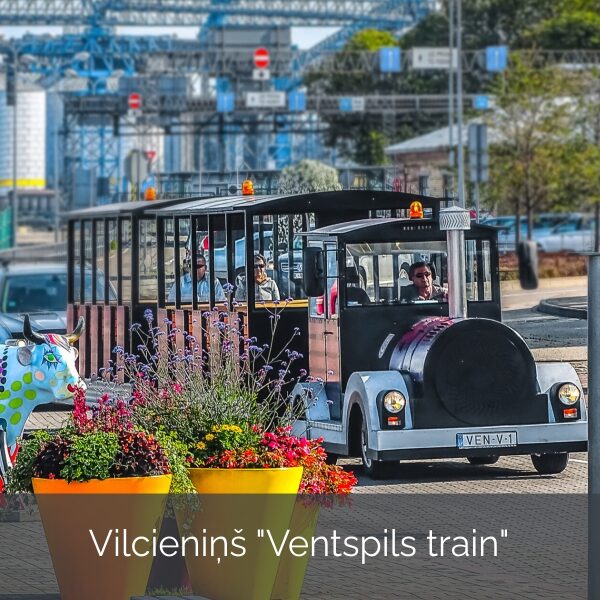 Audiogids 5 valodās. Audiofaili tiek atskaņoti brauciena laikā pa Ventspili.