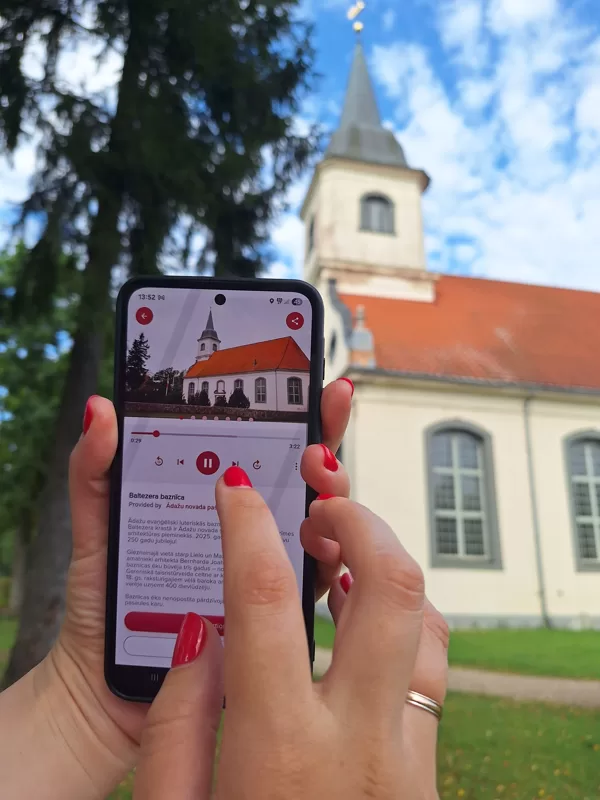 Audio guide cycling route in Ādaži